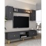 HANAH HOME TV polica Polen Bohem Anthracite - slika 2