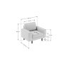 Atelier del Sofa 1-Seat Sofa Sparrow 1 Pebble Walnut - slika 4