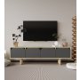 HANAH HOME TV polica Lazio Sapphire Oak Anthracite - slika 1