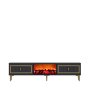 HANAH HOME TV polica Orion Fireplace - Anthracite Gold - slika 3
