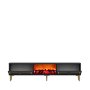 HANAH HOME TV polica Orion Fireplace - Anthracite Gold - slika 5