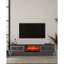 HANAH HOME TV polica Orion Fireplace - Anthracite Silver - slika 1