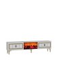 HANAH HOME TV polica Orion Fireplace - White Gold - slika 4