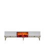 HANAH HOME TV polica Orion Fireplace - White Gold - slika 5