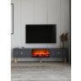 HANAH HOME TV polica Dario Bohem Fireplace - Anthracite - slika 1