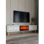 HANAH HOME TV polica Dario Bohem Fireplace - White - slika 2