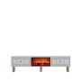 HANAH HOME TV polica Dario Bohem Fireplace - White - slika 3