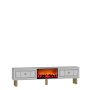 HANAH HOME TV polica Dario Bohem Fireplace - White - slika 4