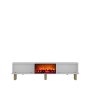 HANAH HOME TV polica Dario Bohem Fireplace - White - slika 5