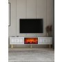HANAH HOME TV polica Dario Bohem Fireplace - White - slika 1
