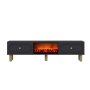 HANAH HOME TV polica Polen Bohem Fireplace - Anthracite - slika 3