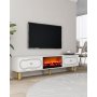 HANAH HOME TV polica Polen Bohem Fireplace - White - slika 2