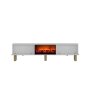 HANAH HOME TV polica Polen Bohem Fireplace - White - slika 5
