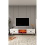 HANAH HOME TV polica Weny Bohem Fireplace - White - slika 1