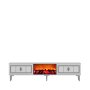 HANAH HOME TV polica Orion Fireplace - White Silver - slika 3