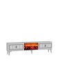 HANAH HOME TV polica Orion Fireplace - White Silver - slika 4