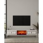 HANAH HOME TV polica Orion Fireplace - White Silver - slika 1