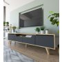 HANAH HOME TV polica Roma 180 Sapphire Oak Anthracite - slika 2