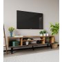 HANAH HOME TV polica Roma 180 Walnut Anthracite - slika 3