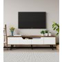 HANAH HOME TV polica Roma 180 Walnut White - slika 1