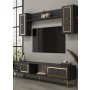 HANAH HOME TV polica Orion Anthracite Gold - slika 2