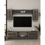 HANAH HOME TV polica Orion Anthracite Gold - slika 1