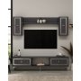 HANAH HOME TV polica Orion Anthracite Silver - slika 1