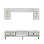 HANAH HOME TV polica Orion White Gold - slika 3