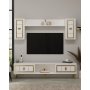 HANAH HOME TV polica Orion White Gold - slika 1