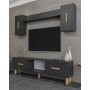 HANAH HOME TV polica Yosun Bohem Anthracite Sapphire Oak - slika 2