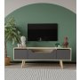 HANAH HOME TV polica Roma 150 Sapphire Oak Anthracite - slika 1