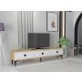 HANAH HOME TV polica Yuka 180 Sapphire Oak White - slika 2