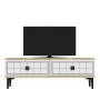 HANAH HOME TV polica Yuka 120 Sapphire Oak White - slika 3