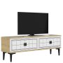 HANAH HOME TV polica Yuka 120 Sapphire Oak White - slika 4