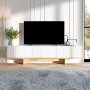 HANAH HOME TV polica Hege White Sapphire Oak - slika 1
