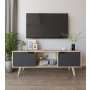 HANAH HOME TV polica Siena Sapphire Oak Anthracite - slika 1
