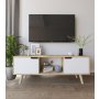 HANAH HOME TV polica Siena Sapphire Oak White - slika 1