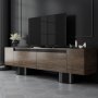 HANAH HOME TV polica Bohem Walnut Black - slika 1