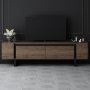 HANAH HOME TV polica Yildiz Walnut Black - slika 2