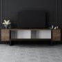 HANAH HOME TV polica Yildiz Walnut Black - slika 3
