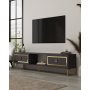 HANAH HOME TV polica Orion - Anthracite Gold - slika 2
