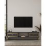 HANAH HOME TV polica Orion - Anthracite Gold - slika 1