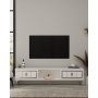 HANAH HOME TV polica Orion - White Silver - slika 1