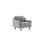Atelier del Sofa 1-Seat Sofa fotelja Robin 1 Fog Grey Walnut - slika 1