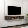 HANAH HOME TV polica Mayer Light Walnut Anthracite - slika 2