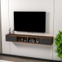 HANAH HOME TV polica Mayer Light Walnut Anthracite - slika 3