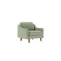 Atelier del Sofa 1-Seat Sofa fotelja Robin 1 Sea Green Walnut - slika 1