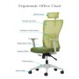 HANAH HOME Kancelarijska stolica Lumbar 126 Green - slika 5