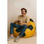 Atelier del Sofa Bean Bag Football Big Yellow Blue - slika 2