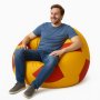 Atelier del Sofa Bean Bag Football Big Red Yellow - slika 2